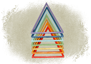 Hét csakra piramis